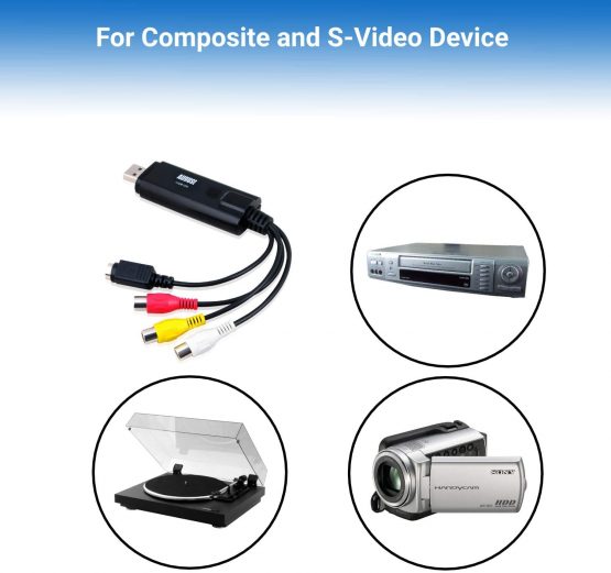 VHS to Digital Converter - August VGB100 – Transfer VHS Tapes into Digital Copies S-Video and Composite In For Windows 11, 10, 8, 7 – PAL / NTSC - Capture Card for Xbox 360 and PS3 Gameplay - Image 4
