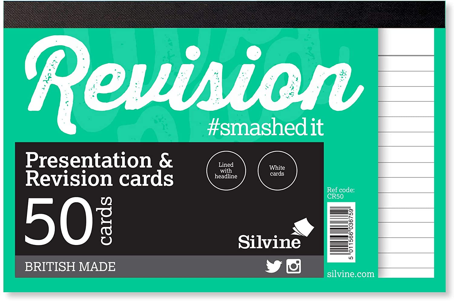 Luxpad A6 Gluebound Revision & Presentation Cards, White, A6 (6 x 4 inches)