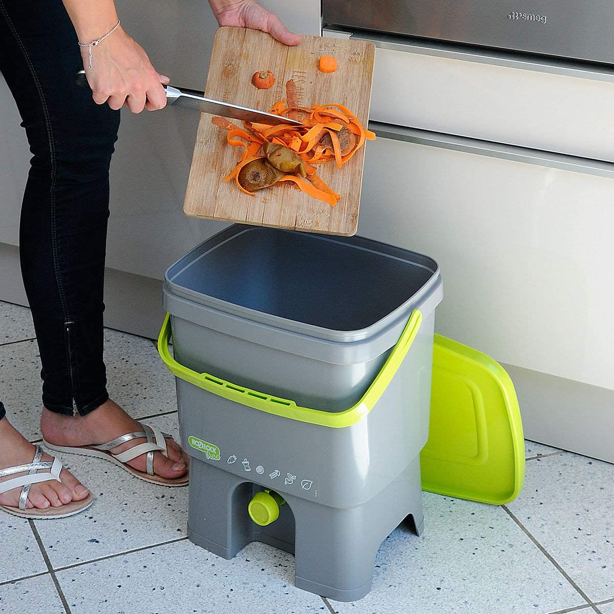 HOZELOCK, Kitchen Composter Bokashi 10L : Kitchen Composter with Fermentation Activator (1 Kg), Airtight and Odorless - Image 4