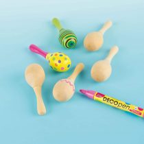 Baker Ross EV318 Wooden Maracas (Pack of 4)