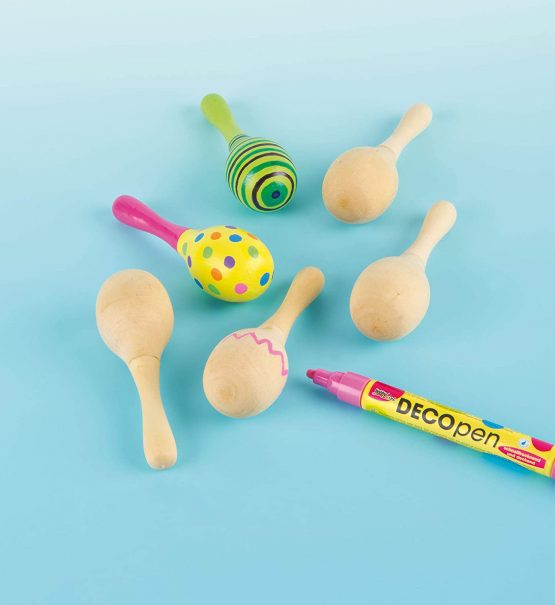 Baker Ross EV318 Wooden Maracas (Pack of 4)
