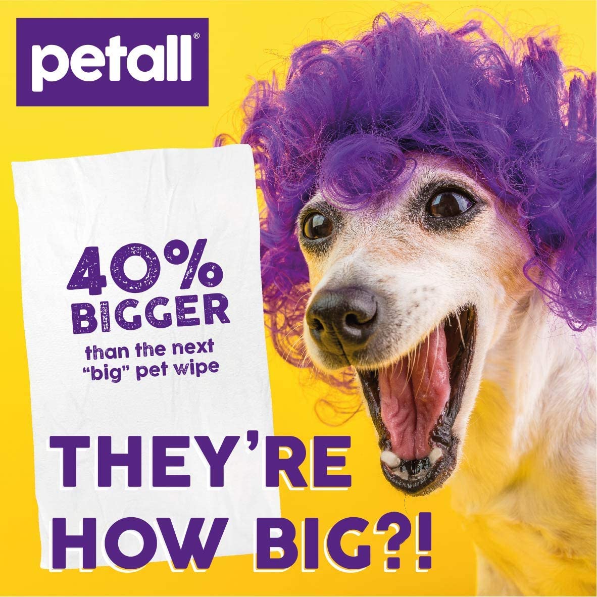 Petall Extra Large Thick Hypoallergenic Biodegradable Pet Wipes, Fragrance Free With Aloe, for Dogs Puppies, Cats & All Pets - Image 3