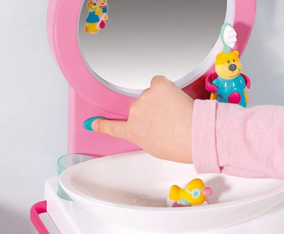 BABY born Bath & Toothcare Spa Toy Set for Doll - Easy for Small Hands, Creative Play Promotes Empathy & Social Skills, For Toddlers 3 Years & Up - Includes Mirror & More - Image 4