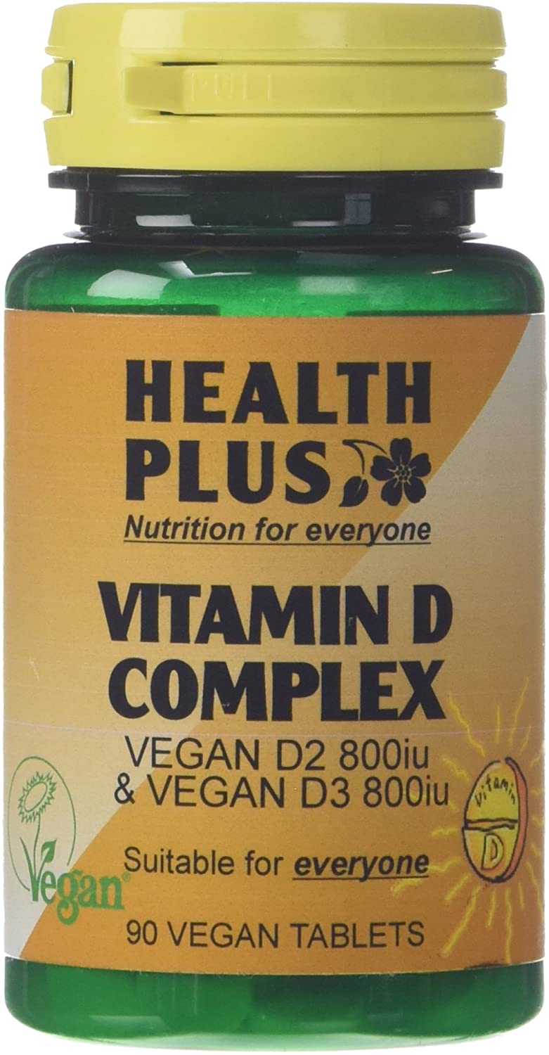Health Plus Vitamin D Complex 1600iu (40µg) : Vitamin D Supplement : 90 Tablets, Natural, 90 count (Pack of 1)
