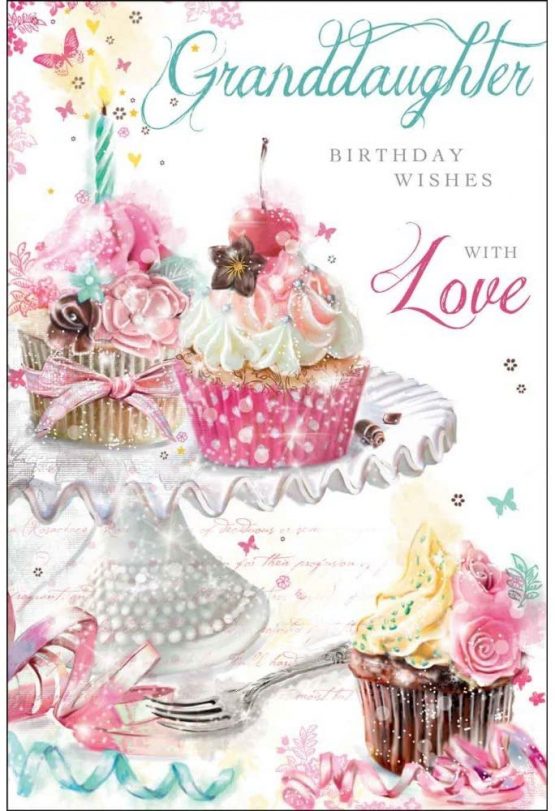 Greeting Card (JJDR46) – Birthday – Granddaughter – Beautiful Cupcakes ...