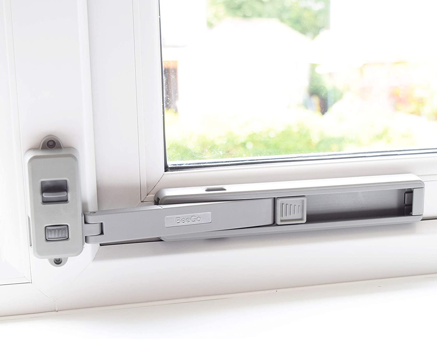 BeeGo® Window Restrictor for UPVC Windows - Child Proofing & Cat Window Guard, Grey - Image 2