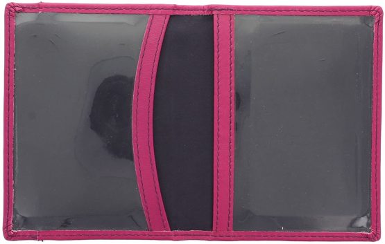 Mala Leather Odyssey Soft Leather Travel Pass / Oyster Card Holder 555_14 Fuchsia - Image 3