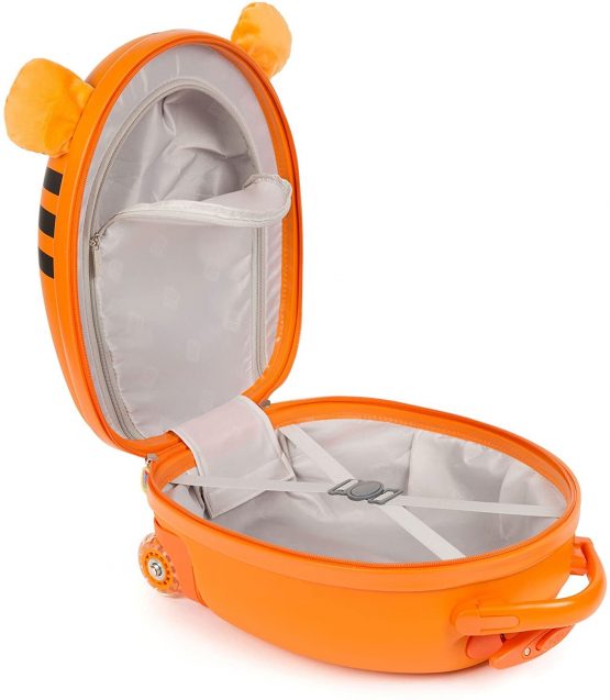 Boppi Tiny Trekker Kids Luggage Travel Suitcase Carry On Cabin Bag Holiday Pull Along Trolley Lighweight Wheeled Holdall 17 Litre Hand Case - Tiger - Image 2