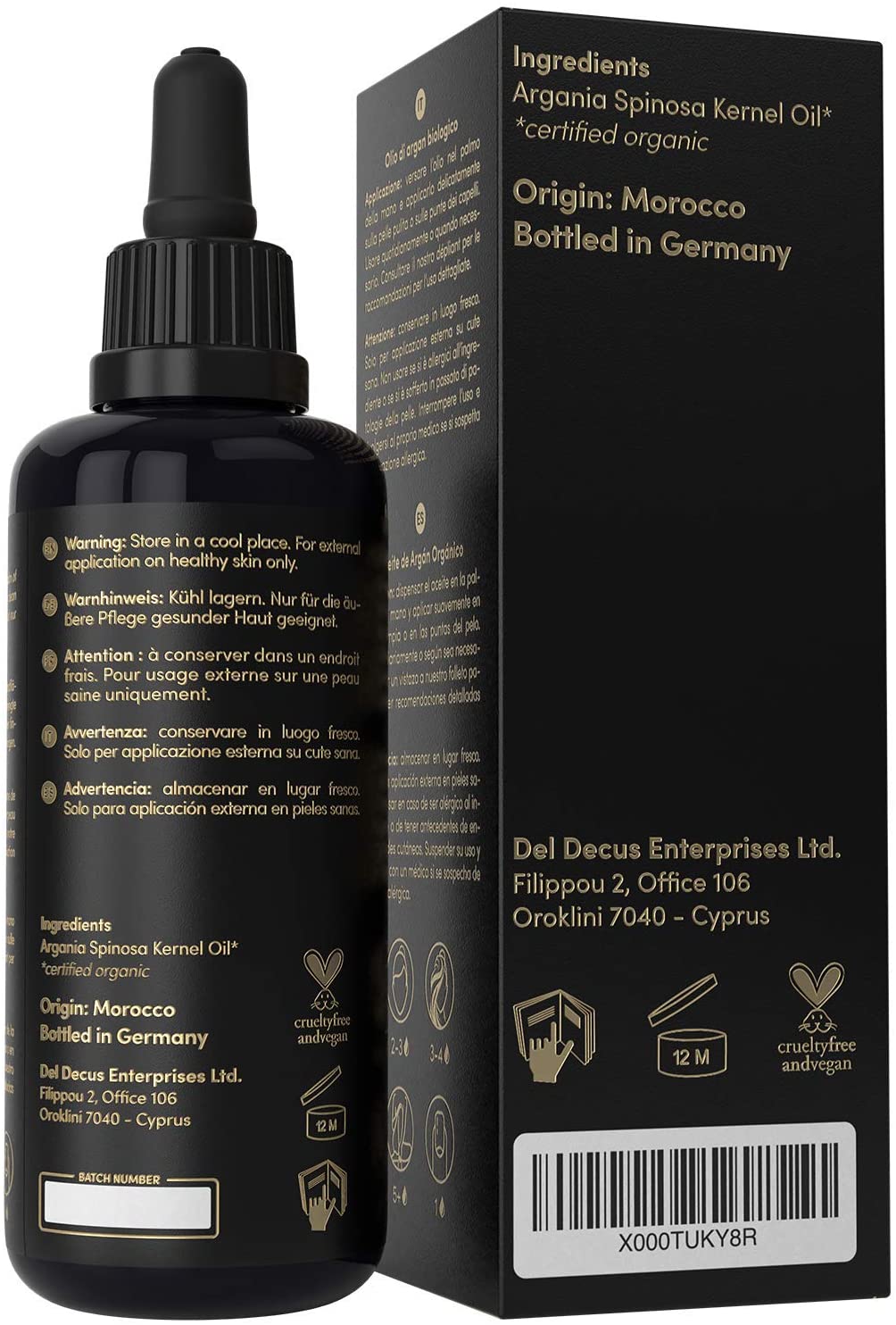Satin Naturel Argan Oil for Hair Skin and Nails 100ml, Natural Moisturiser, Organic Hair Growth Oil for Healthy Hydrated Hair - Image 2