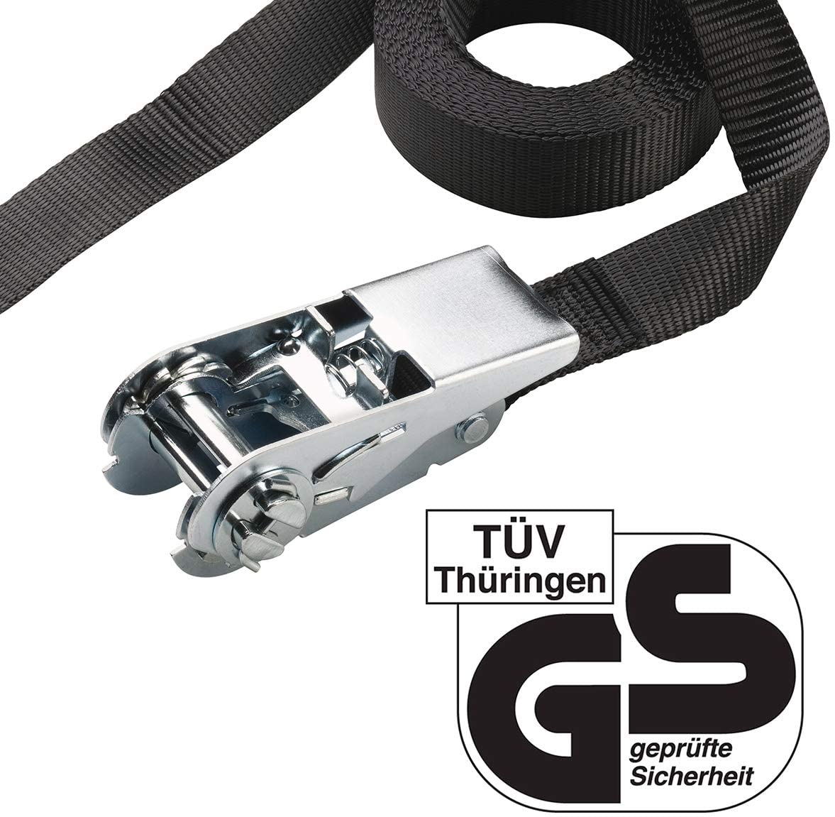 Master Lock 3223EURDAT Certified Ratchet Strap, Black, 2,5m x 25mm Strap, 16.8 cm x 9.8 cm x 4.6 cm - Image 2