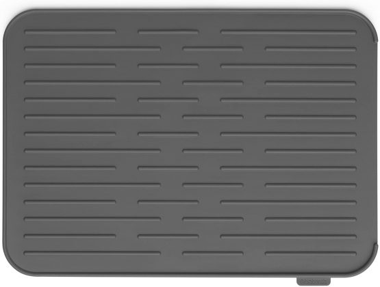 Brabantia 117442 Silicone Dish Drying Mat, Dishwasher Safe, Dark Grey