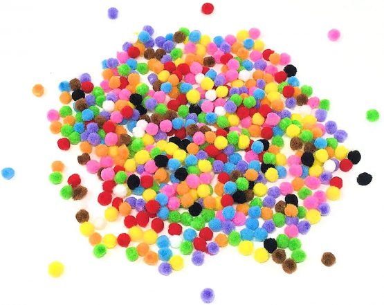Kids B Crafty Pom Pom Crafts Small Mini Poms For Crafts - Coloured 500 Assorted Multi Colours 8mm - Children's Easter Craft - Christmas Craft - Pompom - Pompoms For Crafting - Mini Pom Poms - Image 4