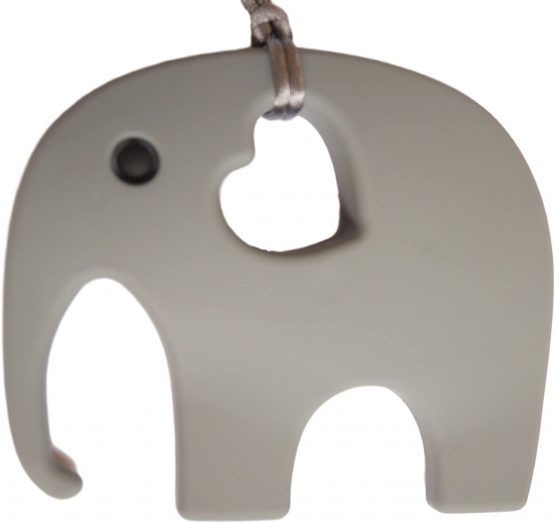Elephant Teether Soother Silicone Toy BPA Free, 12 Colours (Grey)