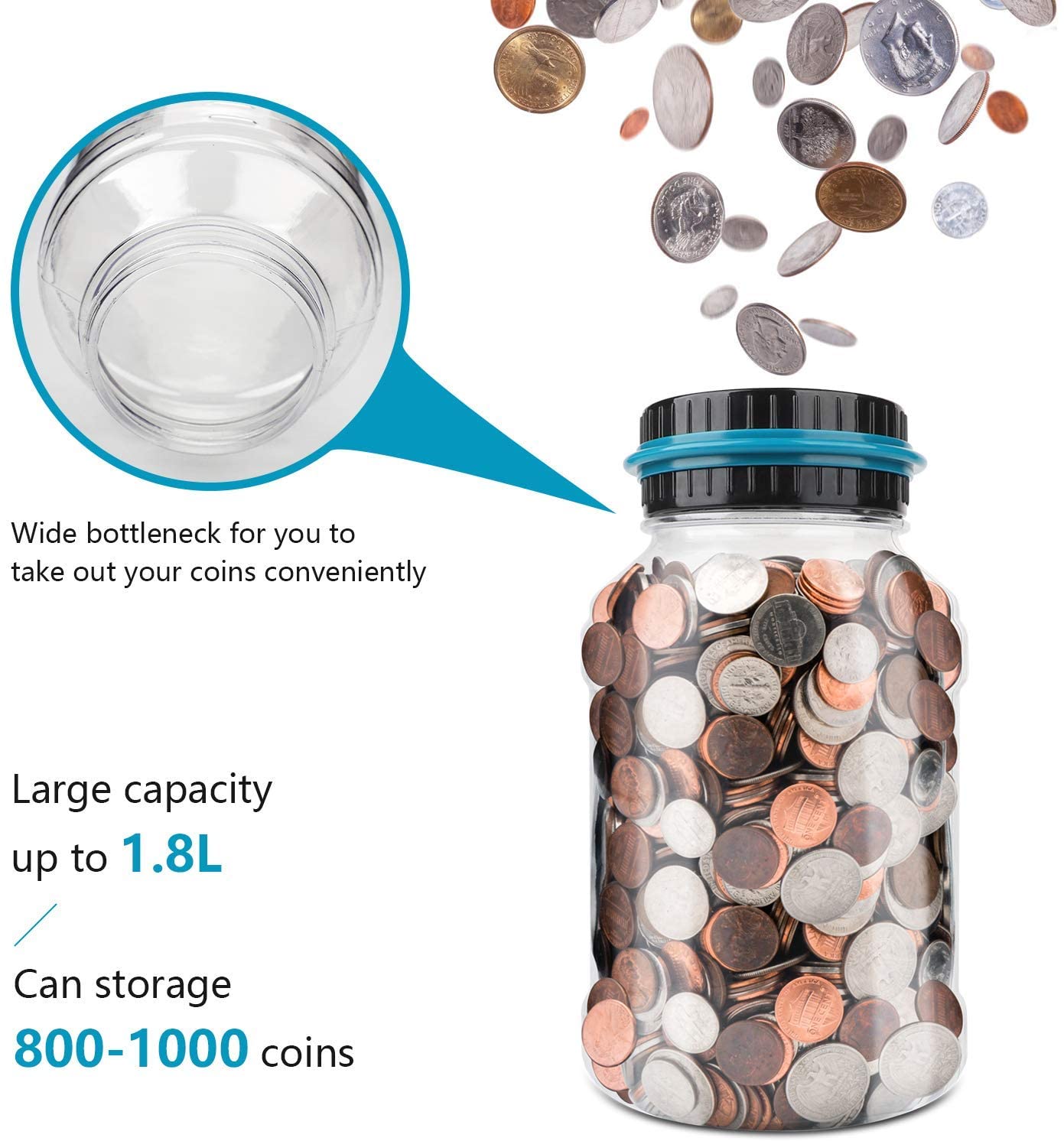 Sunshine smile Saving money box digital, automatic coin counter, money