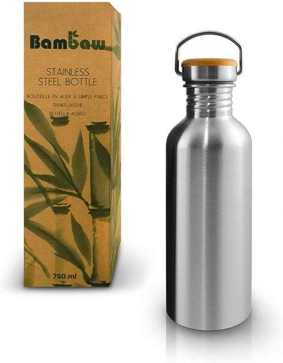 Single wall Stainless Steel Water Bottle | 750 ml Water Bottle | Eco Friendly Reusable Bottle | Campfire Proof | Plastic Free and Leakproof metal water bottle | 750 ml Eco Water Bottle | Bambaw