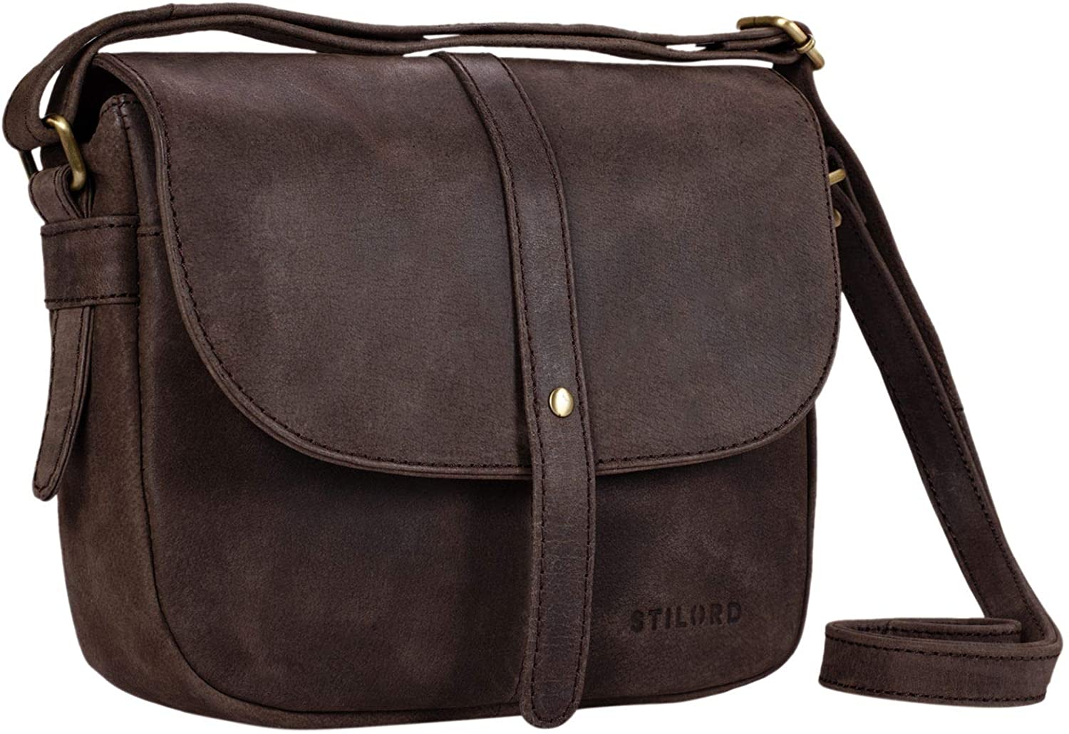 STILORD "Kira" Handbag Leather Small Women Satchel Shoulder Bag Vintage Crossbody Messenger Bag for Evening and Party in Genuine Leather Colour:Nutmeg - Image 2