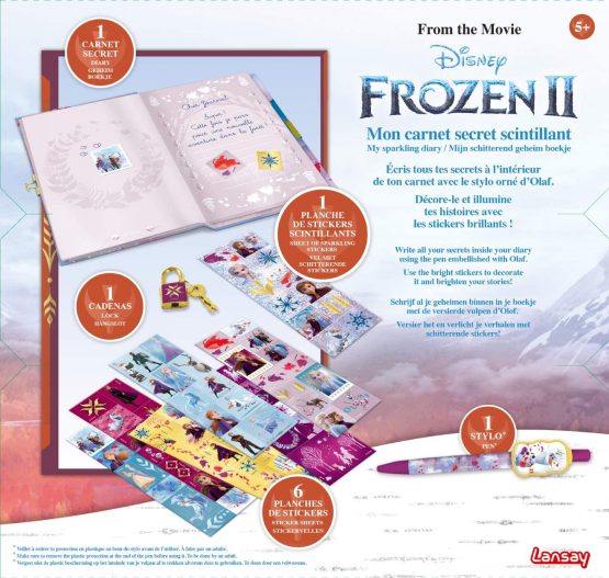 Lansay 25007 – Frozen 2 Sparkling Secret Notebook - Image 4