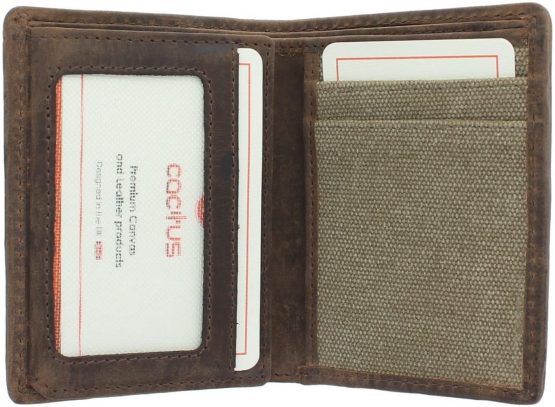 Mala CACTUS Collection Compact Canvas Wallet with RFID Protection 633_81 Khaki - Image 2
