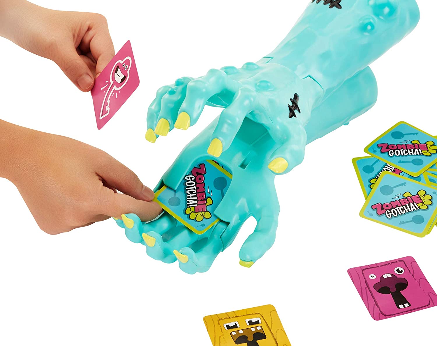 Zombie GOTCHA Kids Game with Zombie Hands and Cards, for 5 Year Olds and up, Multicolor, Small - Image 4