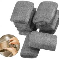 Gobesty Steel Wool, 9 PCS Wire Wool Cleaning Polishing Pads Steel Wool Fine Grade Metal Stainless Wool for Kitchen Kitchenware