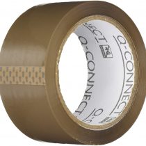 Q-Connect Low Noise Polypropylene Packaging Tape 50 mm x 66 m - Brown, Pack of 6