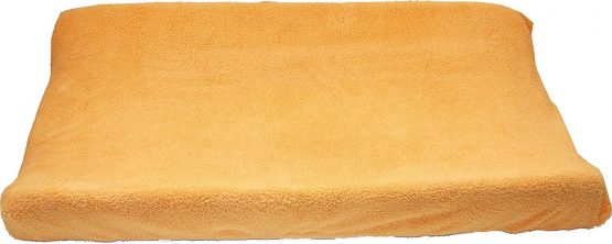 Cover for Changing Table, 80 x 50 cm | Very Soft Microfibre Terry Towelling Cover for The Changing Table, Easy to Clean and adapts to The Changing mat, Colour: Orange