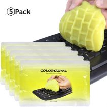 Keyboard Cleaner Cleaning Gel Car Laptop Cleaner Keyboard Cleaning Dust Cleaner for Clean Keyboard PC Tablet Computer Car Air Vents(Yellow 5Pack)