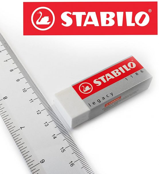 STABILO Legend & Legacy Plastic Rubber Eraser Mixed Set of 6 Erasers -"One of Each Colour" - Image 3