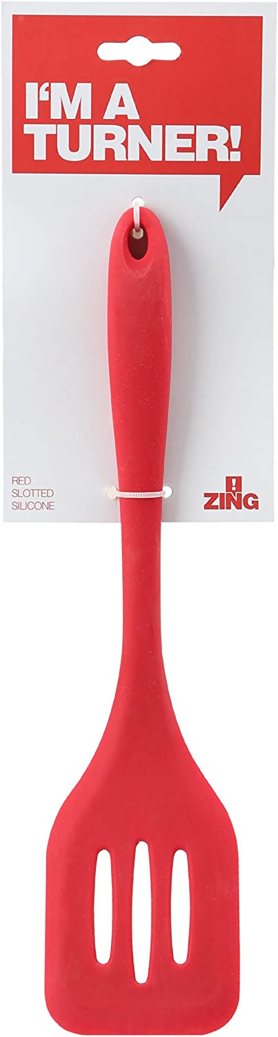 ZING! Silicone Slotted Turner, Red, H30 x W8 x D2cm - Image 2