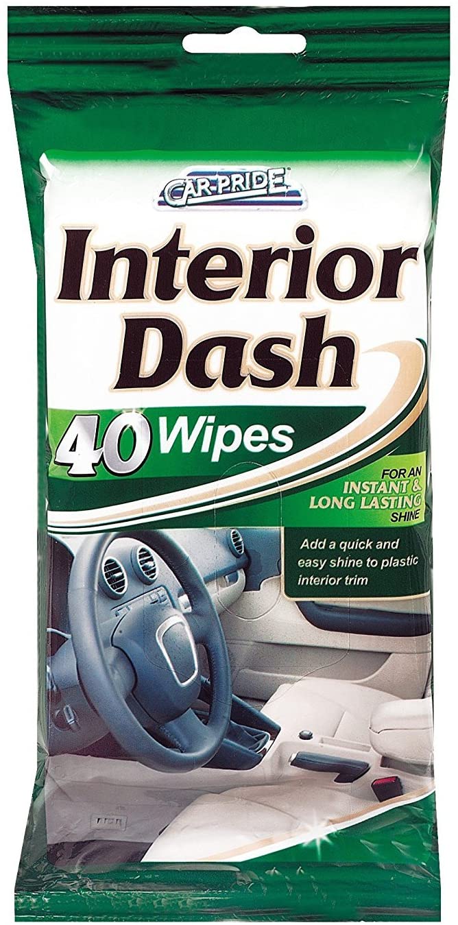 Car Pride Interior dash 40 Cleaning Wipes, Single, 40 count (Pack of 1)