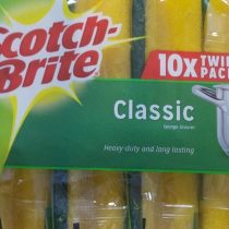 Scotch Brite Classic Sponge Scourer - Heavy Duty & Long Lasting - 10 x Twin Pack - 20 in Total