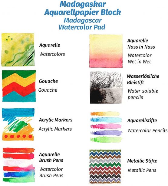 A5 watercolor paper 300g / white / 35 sheets | aquarelle pad Din A5 by Tritart - Image 4
