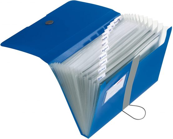 Herlitz Easy Orga To Go 12 Parts PP Expanding File - Blue - Image 2