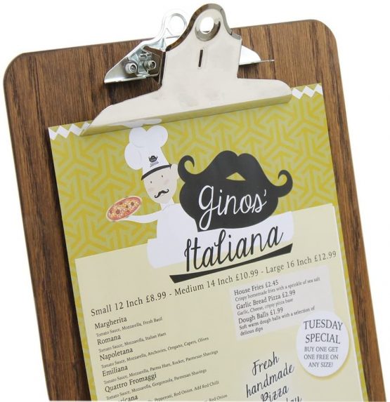 Chalkboards UK Premium Clip Board, Wood, Dark Oak, 34 x 24 x 0.4 cm - Image 3