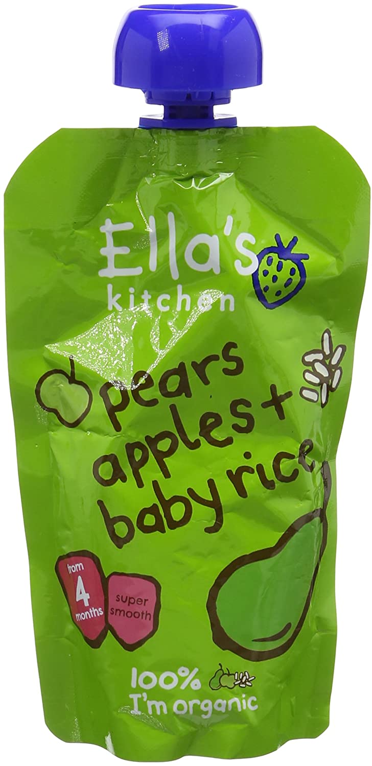 Ella's Kitchen, Stage 1 Organic Apple and Pear Baby Rice 120 g, (Pack of 7), 120 g (Pack of 7)
