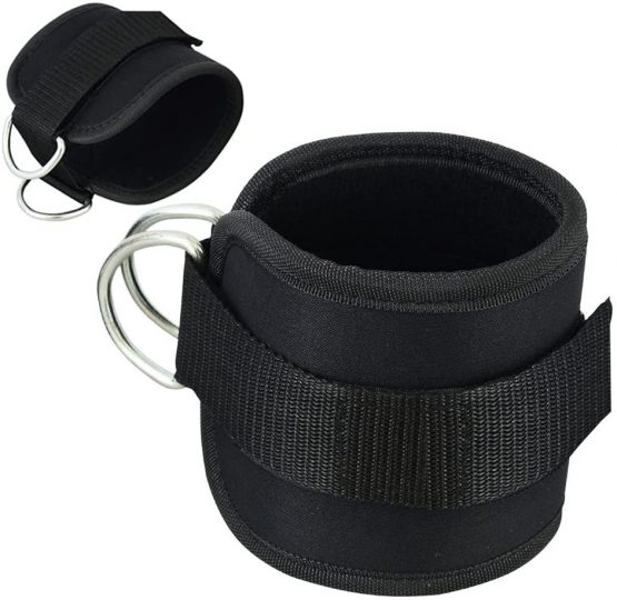 Grofitness Double D-ring Ankle Cuff Straps Adjustable Leg Weight Wrist Belt for Cable Machine Attachment, 1Pair - Image 3