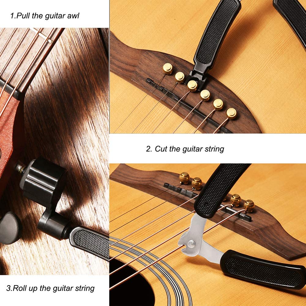 String Pin Puller Premium 3-In-1 Multifunctional Guitar String Winder and Cutter/String ...