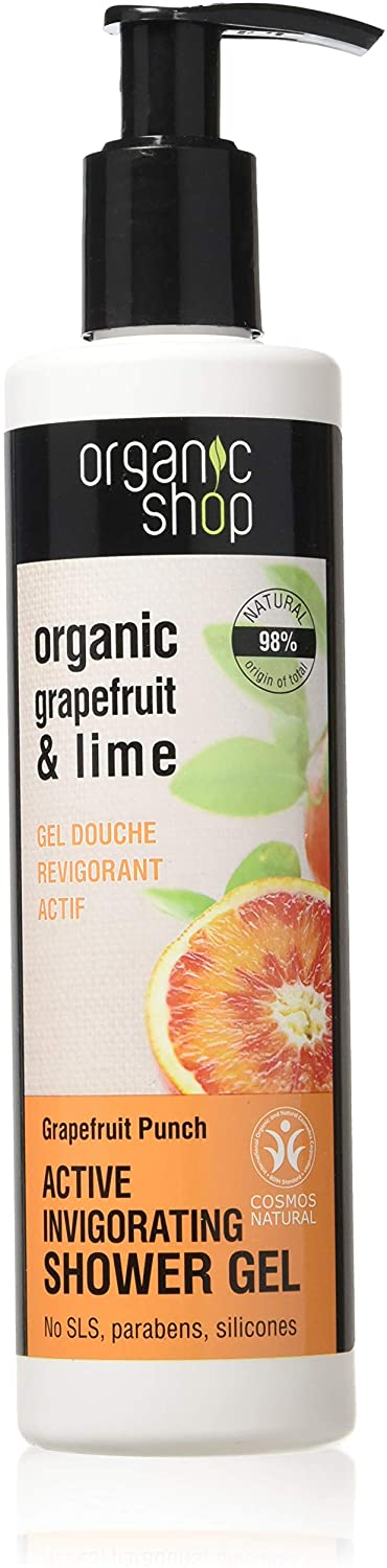 Organic Shop Shower Gel Active Invigorating, Grapefruit & Lime, 280 ml, 280 ml (Pack of 1)