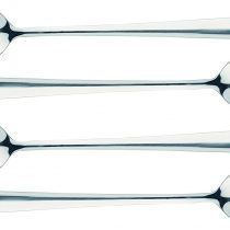MasterClass MCLATTESPN Latte Spoons for Lattes, Ice Creams, Milkshakes, Stainless Steel, 12 cm, Set of 4, Silver