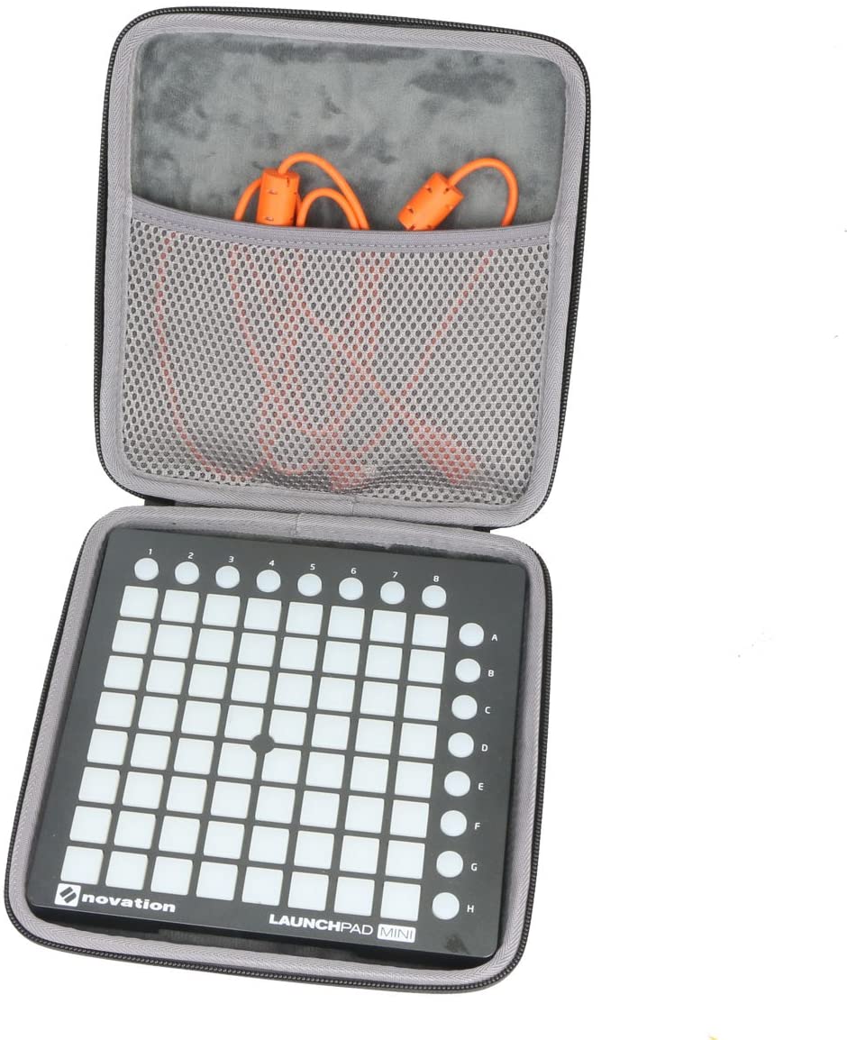 co2CREA Hard Travel Case for Novation Launchpad Mini MK3 /MKII 2 MIDI 64 Grid Controller Ableton Live DJ Controller,Case Only