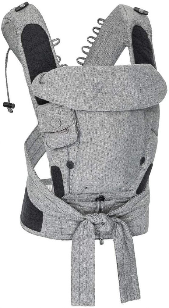 Hoppediz Bondolino Comfort Carrier for Babies Incl. Instruction, London Black-White