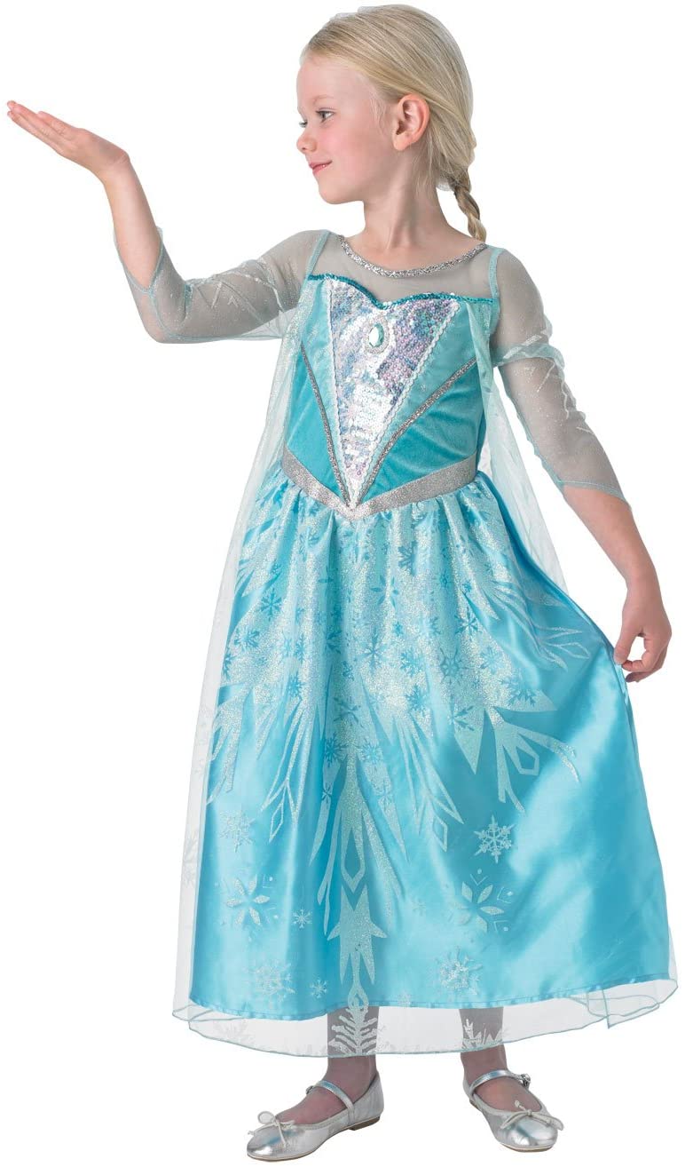 Rubie’s Official Disney Frozen Premium Elsa Children’s Costume – Medium ...