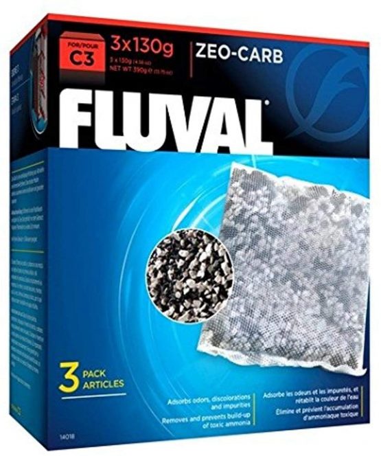 Fluval 14018 C3 Zeo-Carb 3 x 130 g, white/black