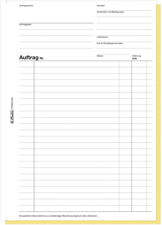 Herlitz 880427 Order Book A4 104 2 x 40 Page Self-Copying Wood-Free (German Language) - Image 3