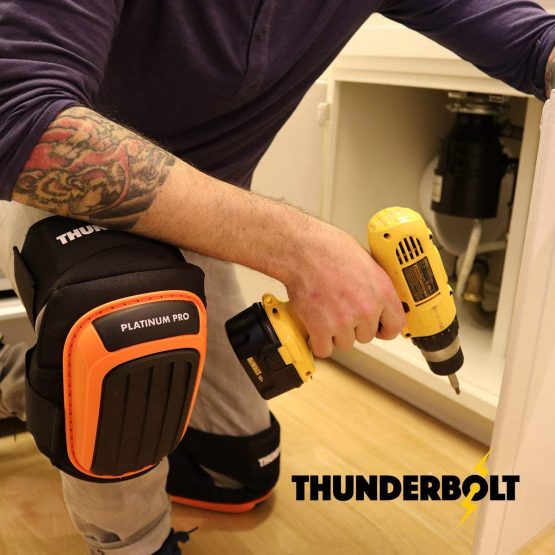 Knee Pads for Work by Thunderbolt with Heavy Duty Gel Cushion Perfect for Construction, Flooring and Gardening with Adjustable Non-Slip Straps - Image 2