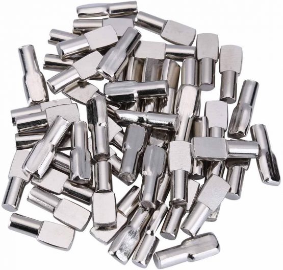 120 Packs Shelf Pins, 5 mm Shelf Support Pegs Spoon Shape Cabinet Furniture