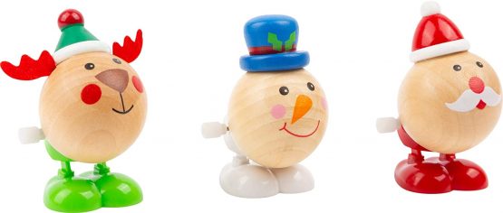 Small Foot 11468 Wind-Up Christmas Display Made of Wood, Set of 24 Figurines, Each Approx. 4 x 4 x 6 cm Toys, Multicolored - Image 2