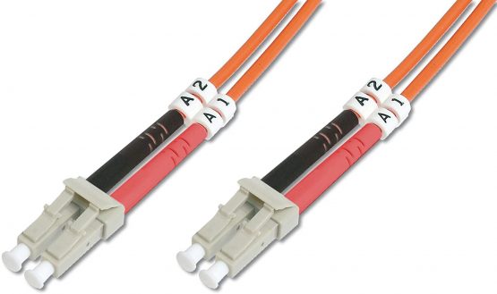 DIGITUS Professional Fiber Optic Patch Cable, OM2, Multi Mode, Duplex 50/125 micron turquoise turquoise 1 m