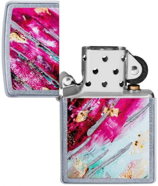 Zippo Unisex's Rust Patina Design 4 Windproof Lighter, Chrome, Regular - Image 4