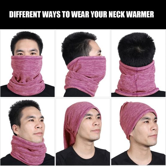 WTACTFUL Soft Fleece Neck Warmer Neck Gaiter Face Mask Cover Scarf Keep Warm for Cold Weather Winter Outdoor Sports - Image 4
